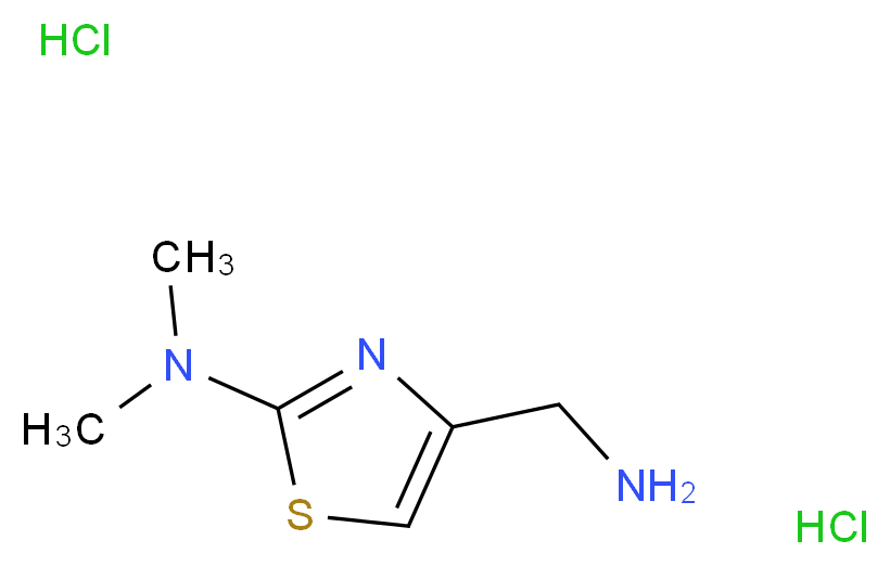 4-(Aminomethyl)-N,N-dimethyl-1,3-thiazol-2-amine dihydrochloride_Molecular_structure_CAS_1023818-77-0)