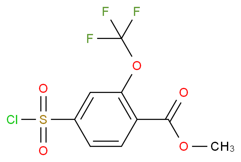 methyl 4-(chlorosulfonyl)-2-(trifluoromethoxy)benzoate_Molecular_structure_CAS_)
