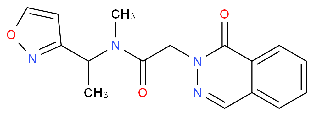 N-[1-(3-isoxazolyl)ethyl]-N-methyl-2-(1-oxo-2(1H)-phthalazinyl)acetamide_Molecular_structure_CAS_)