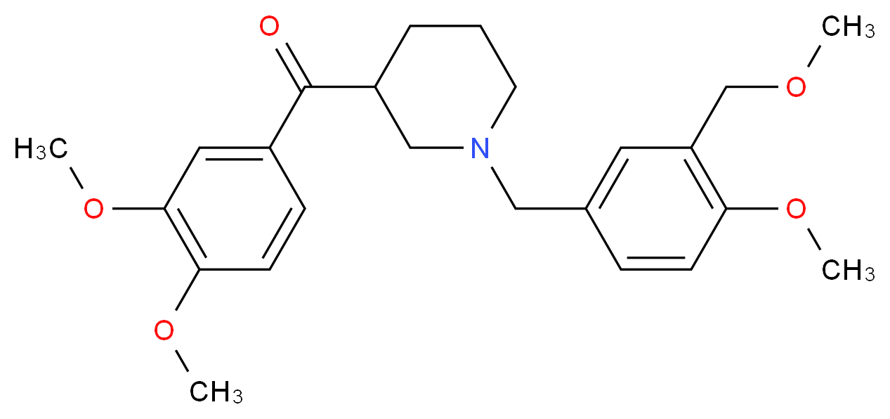 (3,4-dimethoxyphenyl){1-[4-methoxy-3-(methoxymethyl)benzyl]-3-piperidinyl}methanone_Molecular_structure_CAS_)