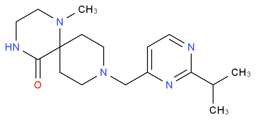 9-[(2-isopropylpyrimidin-4-yl)methyl]-1-methyl-1,4,9-triazaspiro[5.5]undecan-5-one_Molecular_structure_CAS_)