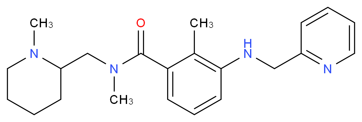 N,2-dimethyl-N-[(1-methylpiperidin-2-yl)methyl]-3-[(pyridin-2-ylmethyl)amino]benzamide_Molecular_structure_CAS_)