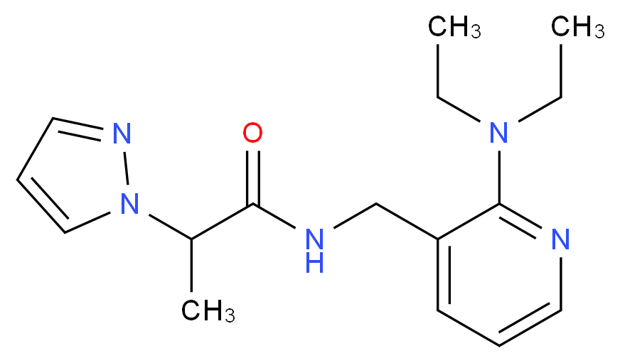 N-{[2-(diethylamino)-3-pyridinyl]methyl}-2-(1H-pyrazol-1-yl)propanamide_Molecular_structure_CAS_)
