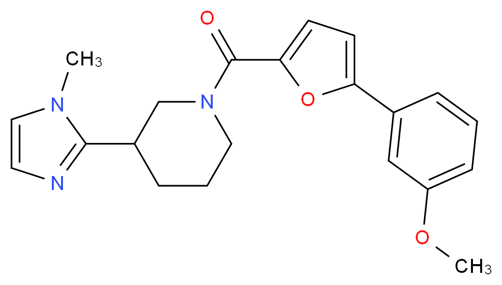 1-[5-(3-methoxyphenyl)-2-furoyl]-3-(1-methyl-1H-imidazol-2-yl)piperidine_Molecular_structure_CAS_)