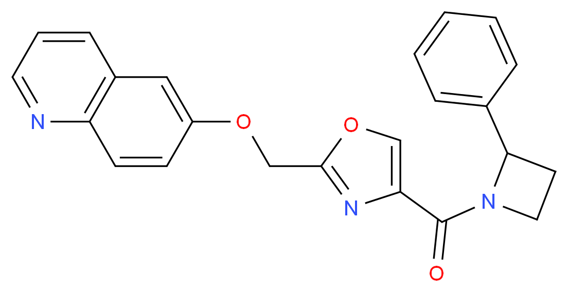 6-({4-[(2-phenylazetidin-1-yl)carbonyl]-1,3-oxazol-2-yl}methoxy)quinoline_Molecular_structure_CAS_)