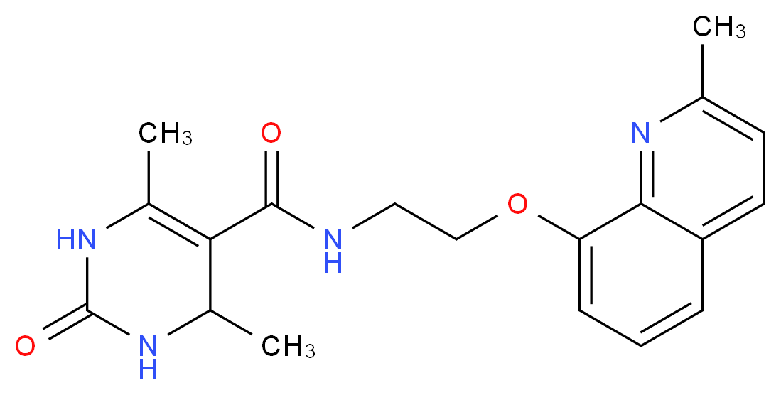 4,6-dimethyl-N-{2-[(2-methylquinolin-8-yl)oxy]ethyl}-2-oxo-1,2,3,4-tetrahydropyrimidine-5-carboxamide_Molecular_structure_CAS_)