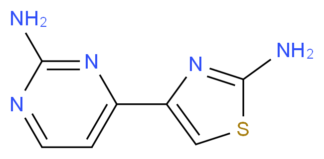 4-(2-amino-1,3-thiazol-4-yl)pyrimidin-2-amine_Molecular_structure_CAS_)