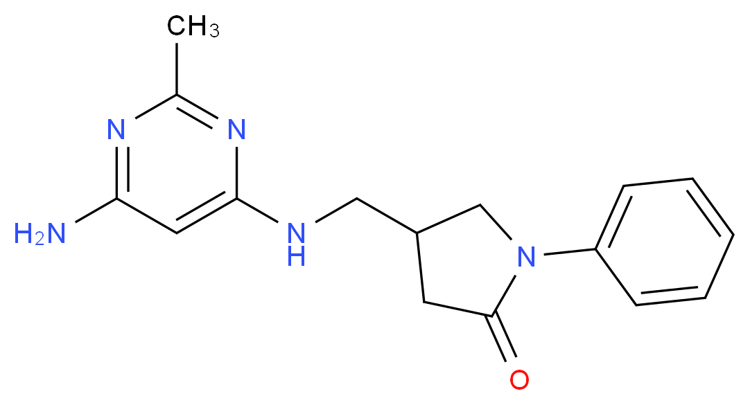 4-{[(6-amino-2-methylpyrimidin-4-yl)amino]methyl}-1-phenylpyrrolidin-2-one_Molecular_structure_CAS_)