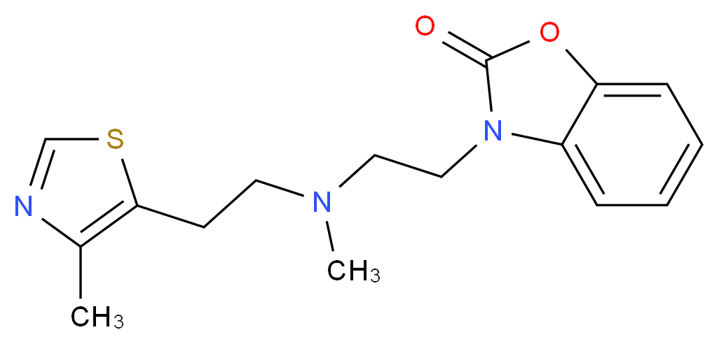 3-(2-{methyl[2-(4-methyl-1,3-thiazol-5-yl)ethyl]amino}ethyl)-1,3-benzoxazol-2(3H)-one_Molecular_structure_CAS_)