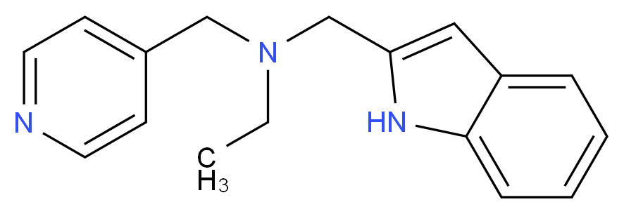 N-(1H-indol-2-ylmethyl)-N-(pyridin-4-ylmethyl)ethanamine_Molecular_structure_CAS_)
