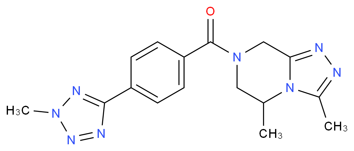 3,5-dimethyl-7-[4-(2-methyl-2H-tetrazol-5-yl)benzoyl]-5,6,7,8-tetrahydro[1,2,4]triazolo[4,3-a]pyrazine_Molecular_structure_CAS_)