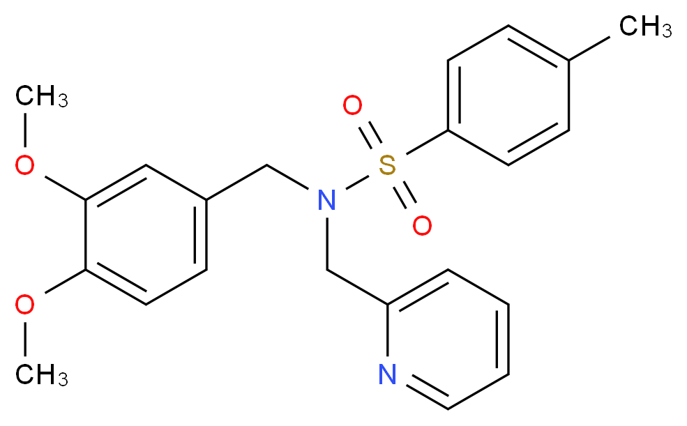 N-(3,4-dimethoxybenzyl)-4-methyl-N-(2-pyridinylmethyl)benzenesulfonamide_Molecular_structure_CAS_)