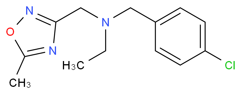 (4-chlorobenzyl)ethyl[(5-methyl-1,2,4-oxadiazol-3-yl)methyl]amine_Molecular_structure_CAS_)