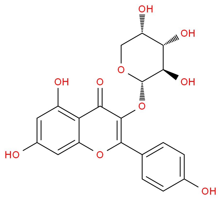 Kaempferol 3-O-arabinoside_Molecular_structure_CAS_99882-10-7)