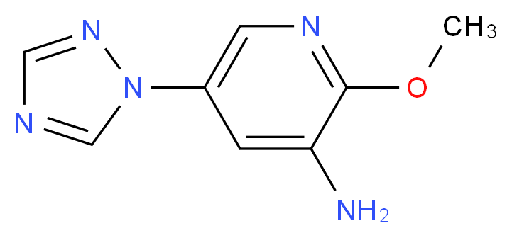 2-methoxy-5-(1H-1,2,4-triazol-1-yl)pyridin-3-amine_Molecular_structure_CAS_)