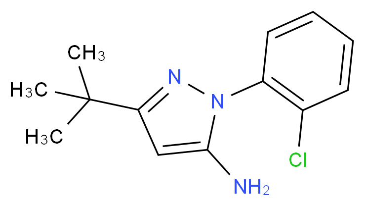 3-tert-butyl-1-(2-chlorophenyl)-1H-pyrazol-5-amine_Molecular_structure_CAS_)