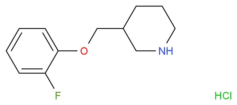 3-[(2-Fluorophenoxy)methyl]piperidine hydrochloride_Molecular_structure_CAS_614731-30-5)