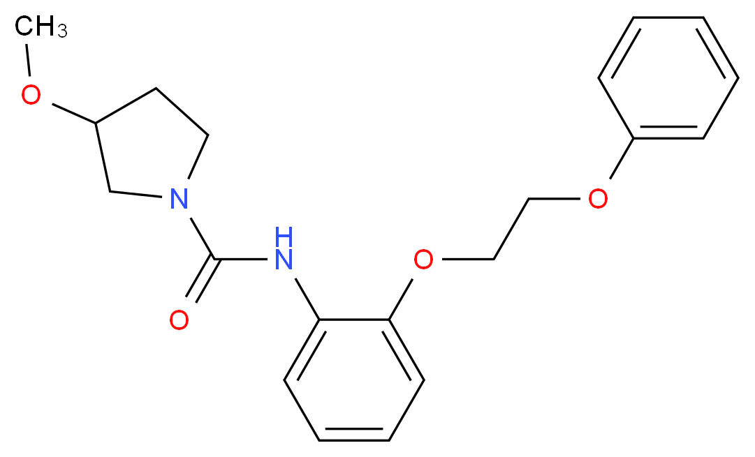 3-methoxy-N-[2-(2-phenoxyethoxy)phenyl]pyrrolidine-1-carboxamide_Molecular_structure_CAS_)