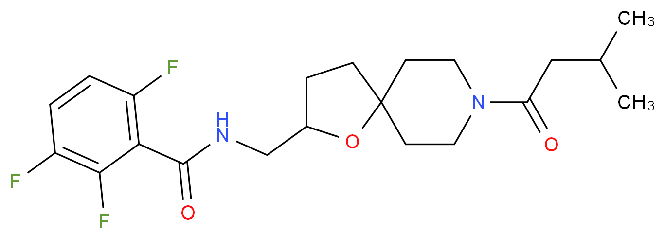 2,3,6-trifluoro-N-{[8-(3-methylbutanoyl)-1-oxa-8-azaspiro[4.5]dec-2-yl]methyl}benzamide_Molecular_structure_CAS_)
