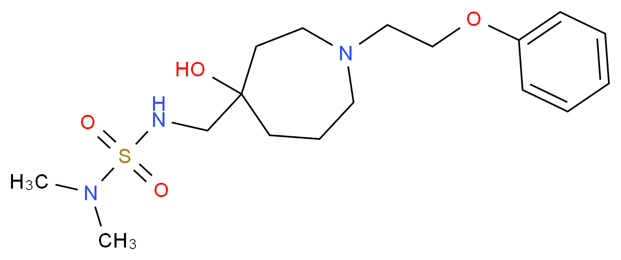 N'-{[4-hydroxy-1-(2-phenoxyethyl)-4-azepanyl]methyl}-N,N-dimethylsulfamide_Molecular_structure_CAS_)