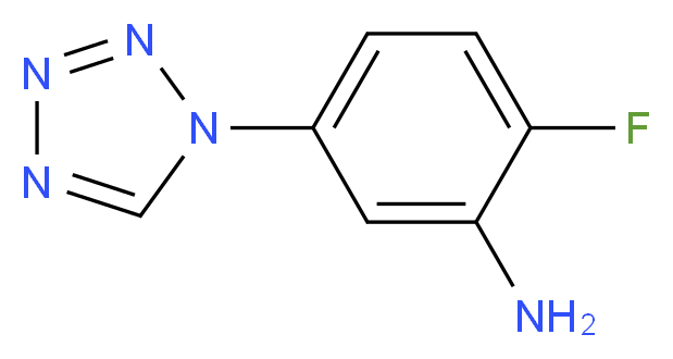 2-fluoro-5-(1H-1,2,3,4-tetrazol-1-yl)aniline_Molecular_structure_CAS_)