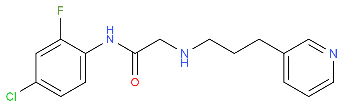 N-(4-chloro-2-fluorophenyl)-2-[(3-pyridin-3-ylpropyl)amino]acetamide_Molecular_structure_CAS_)