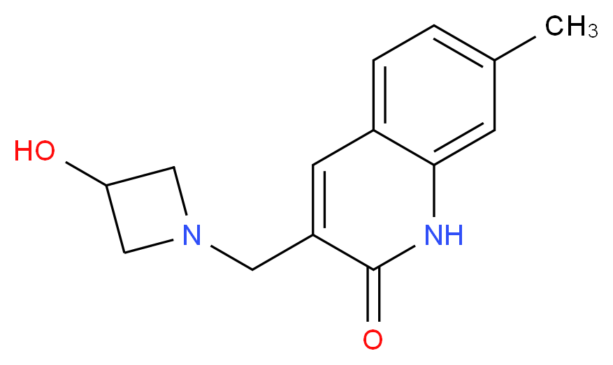 3-[(3-hydroxyazetidin-1-yl)methyl]-7-methylquinolin-2(1H)-one_Molecular_structure_CAS_)