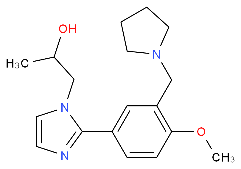 1-{2-[4-methoxy-3-(pyrrolidin-1-ylmethyl)phenyl]-1H-imidazol-1-yl}propan-2-ol_Molecular_structure_CAS_)