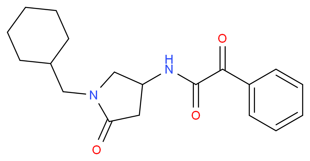 N-[1-(cyclohexylmethyl)-5-oxo-3-pyrrolidinyl]-2-oxo-2-phenylacetamide_Molecular_structure_CAS_)