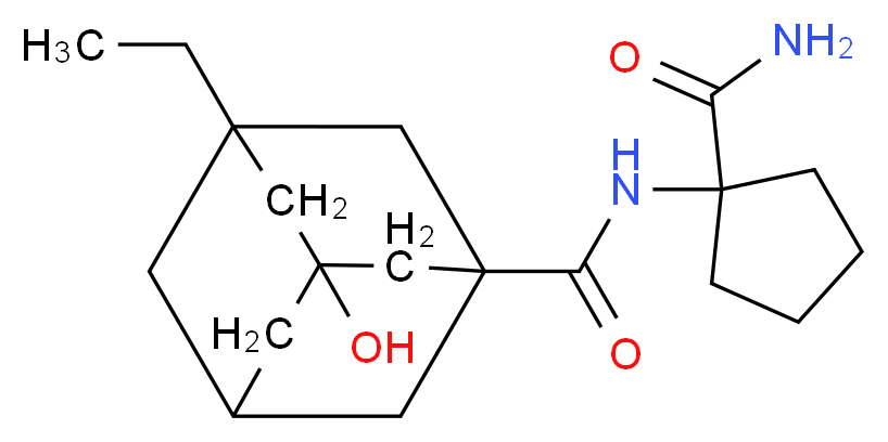 N-[1-(aminocarbonyl)cyclopentyl]-3-ethyl-5-hydroxyadamantane-1-carboxamide_Molecular_structure_CAS_)