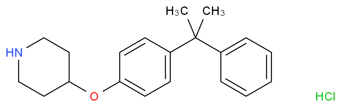 4-(1-Methyl-1-phenylethyl)phenyl4-piperidinyl ether hydrochloride_Molecular_structure_CAS_)