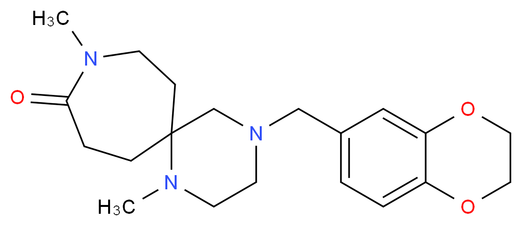 4-(2,3-dihydro-1,4-benzodioxin-6-ylmethyl)-1,9-dimethyl-1,4,9-triazaspiro[5.6]dodecan-10-one_Molecular_structure_CAS_)
