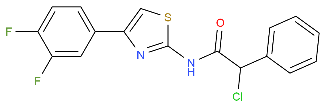 2-Chloro-N-[4-(3,4-difluoro-phenyl)-thiazol-2-yl]-2-phenyl-acetamide_Molecular_structure_CAS_)