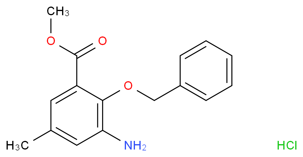 Methyl 3-amino-2-(benzyloxy)-5-methylbenzoate hydrochloride_Molecular_structure_CAS_)