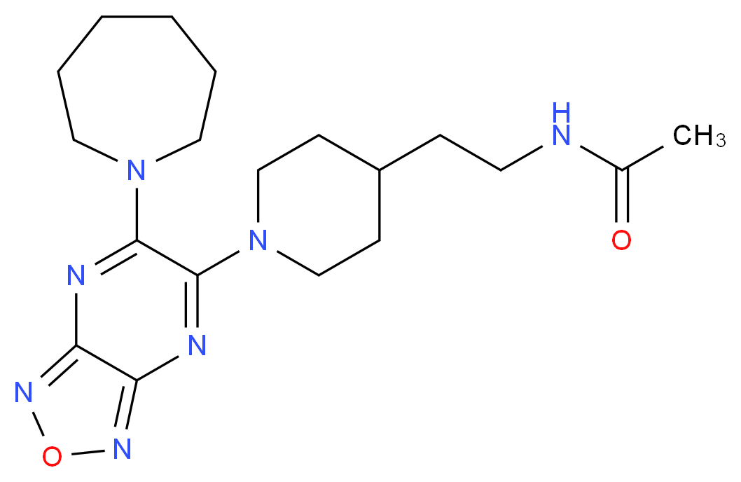 N-(2-{1-[6-(1-azepanyl)[1,2,5]oxadiazolo[3,4-b]pyrazin-5-yl]-4-piperidinyl}ethyl)acetamide_Molecular_structure_CAS_)