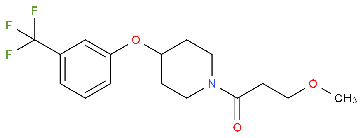 1-(3-methoxypropanoyl)-4-[3-(trifluoromethyl)phenoxy]piperidine_Molecular_structure_CAS_)