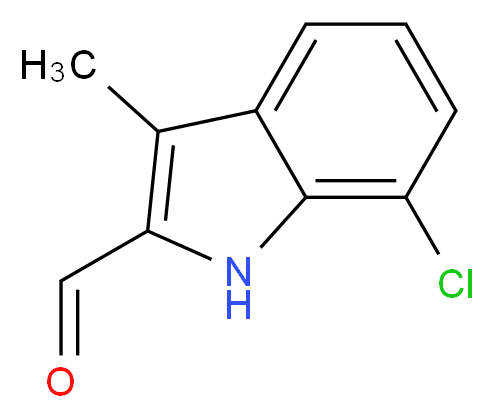 7-Chloro-3-methyl-1H-indole-2-carbaldehyde_Molecular_structure_CAS_910442-16-9)