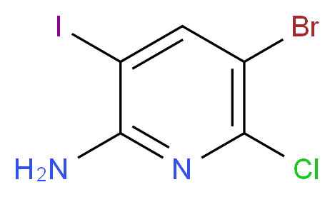 5-Bromo-6-chloro-3-iodopyridin-2-amine_Molecular_structure_CAS_1207625-23-7)