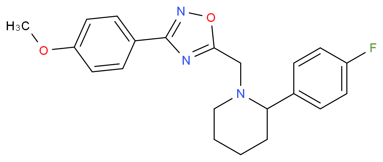 2-(4-fluorophenyl)-1-{[3-(4-methoxyphenyl)-1,2,4-oxadiazol-5-yl]methyl}piperidine_Molecular_structure_CAS_)