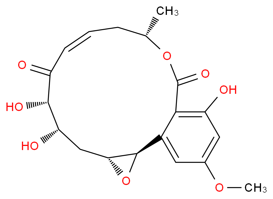(1aR,8S,13S,14S,15aR)-5,13,14-trihydroxy-3-methoxy-8-methyl-8,9,13,14,15,15a-hexahydro-6H-oxireno[k][2]benzoxacyclotetradecine-6,12(1aH)-dione_Molecular_structure_CAS_)