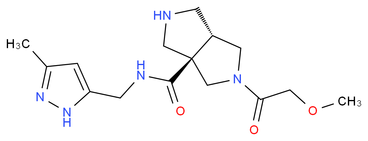 (3aR*,6aR*)-2-(methoxyacetyl)-N-[(3-methyl-1H-pyrazol-5-yl)methyl]hexahydropyrrolo[3,4-c]pyrrole-3a(1H)-carboxamide_Molecular_structure_CAS_)