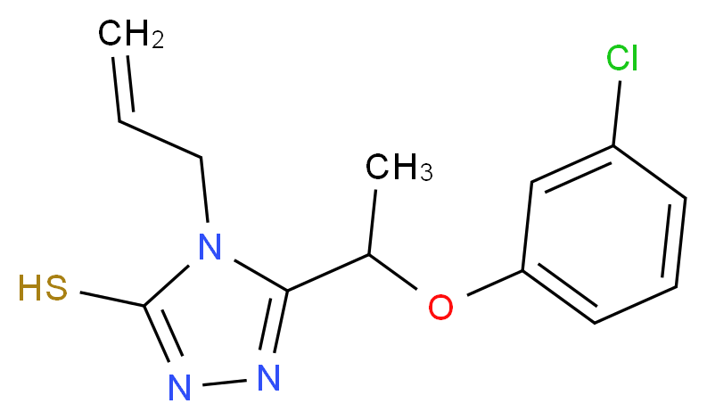 4-Allyl-5-[1-(3-chlorophenoxy)ethyl]-4H-1,2,4-triazole-3-thiol_Molecular_structure_CAS_667414-14-4)