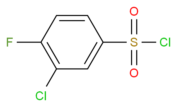3-Chloro-4-fluorobenzenesulfonyl chloride_Molecular_structure_CAS_91170-93-3)