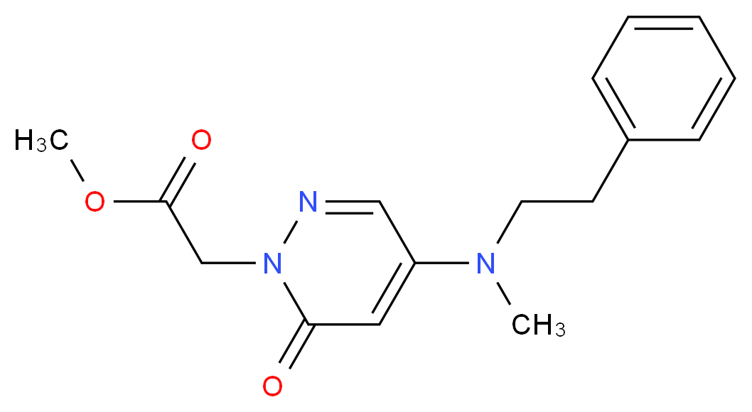 methyl [4-[methyl(2-phenylethyl)amino]-6-oxo-1(6H)-pyridazinyl]acetate_Molecular_structure_CAS_)