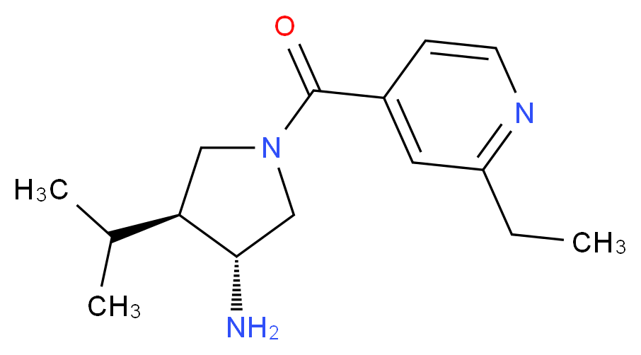 (3R*,4S*)-1-(2-ethylisonicotinoyl)-4-isopropyl-3-pyrrolidinamine_Molecular_structure_CAS_)