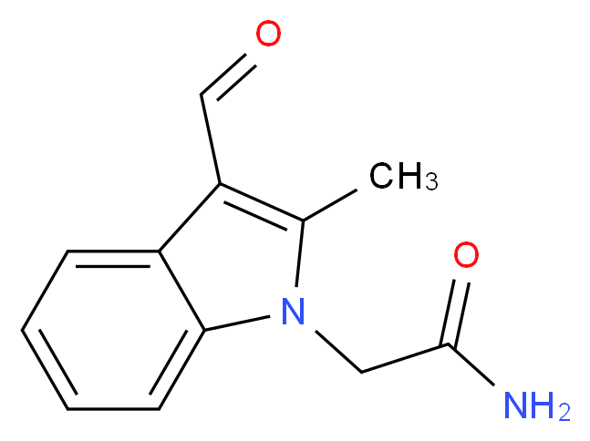 2-(3-formyl-2-methyl-1H-indol-1-yl)acetamide_Molecular_structure_CAS_61922-00-7)