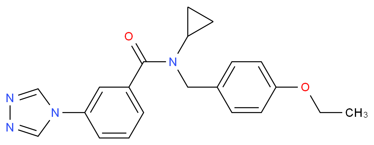 N-cyclopropyl-N-(4-ethoxybenzyl)-3-(4H-1,2,4-triazol-4-yl)benzamide_Molecular_structure_CAS_)