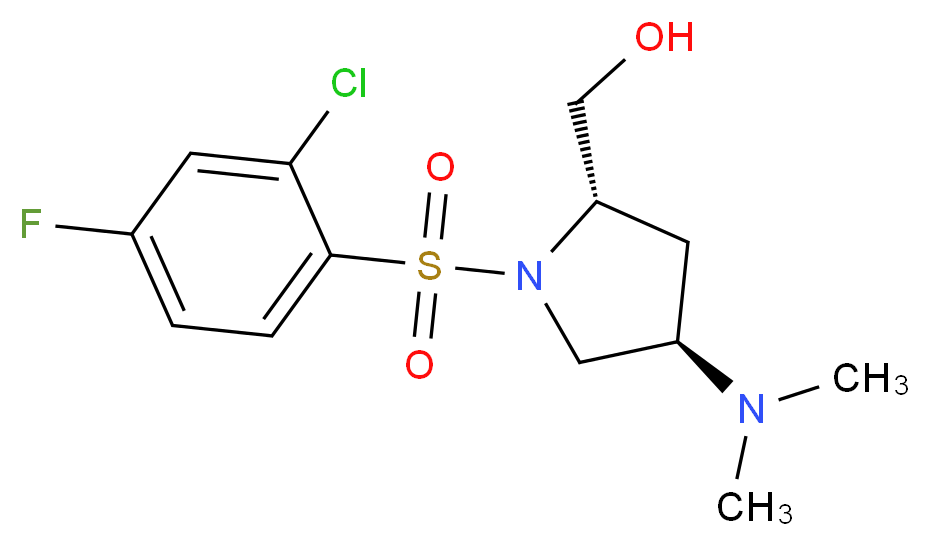 [(2S,4R)-1-[(2-chloro-4-fluorophenyl)sulfonyl]-4-(dimethylamino)pyrrolidin-2-yl]methanol_Molecular_structure_CAS_)