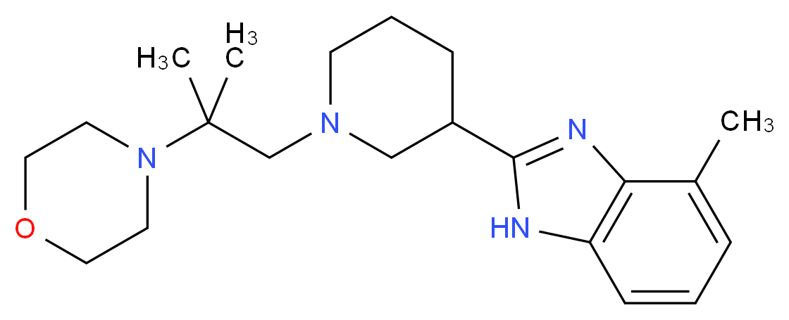 4-methyl-2-[1-(2-methyl-2-morpholin-4-ylpropyl)piperidin-3-yl]-1H-benzimidazole_Molecular_structure_CAS_)