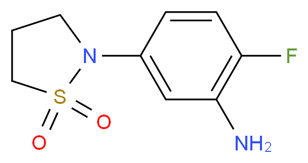 2-(3-amino-4-fluorophenyl)-1$l^{6},2-thiazolidine-1,1-dione_Molecular_structure_CAS_)